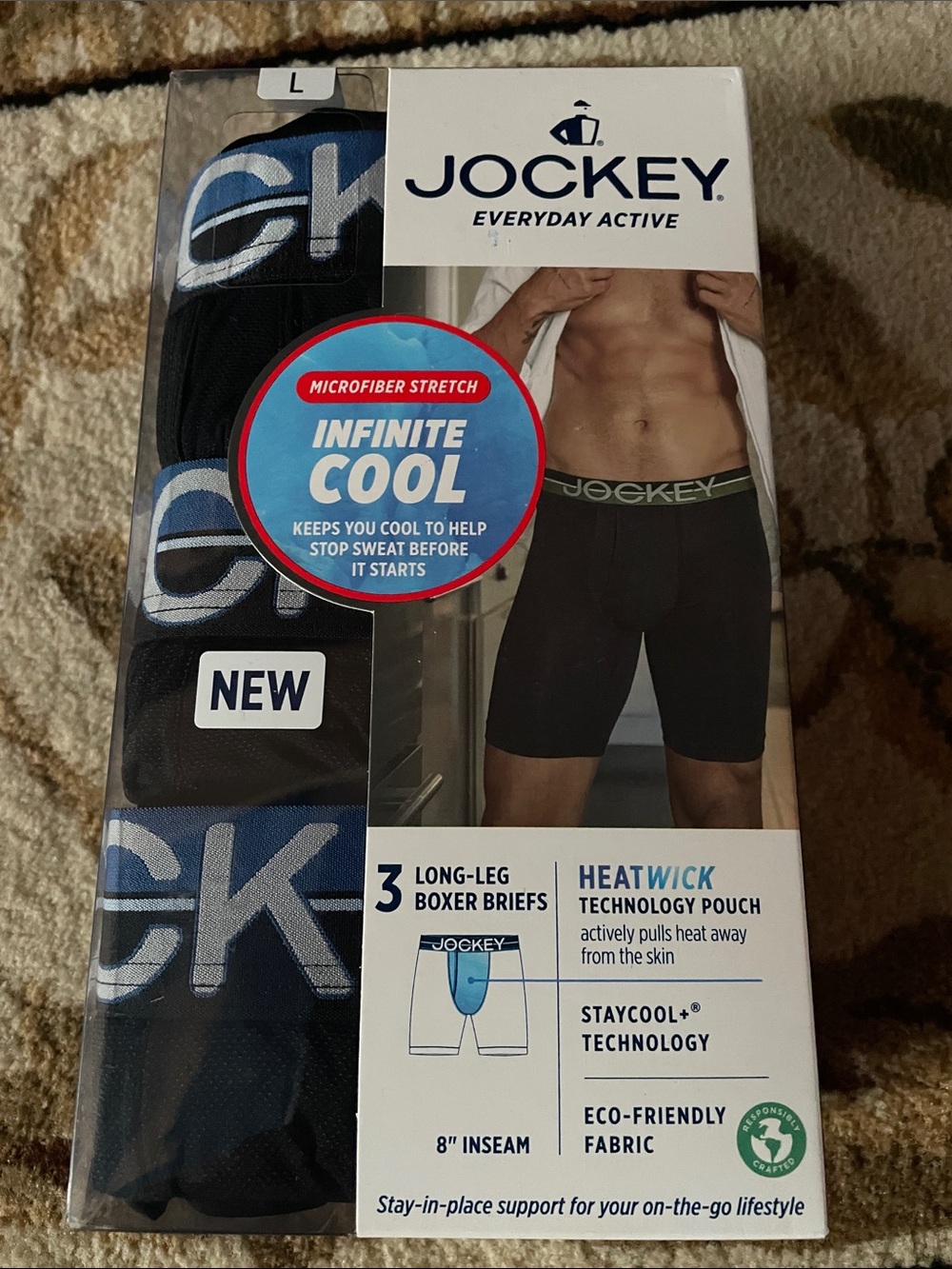 Jockey Men’s Long-Leg Boxer Briefs - Black